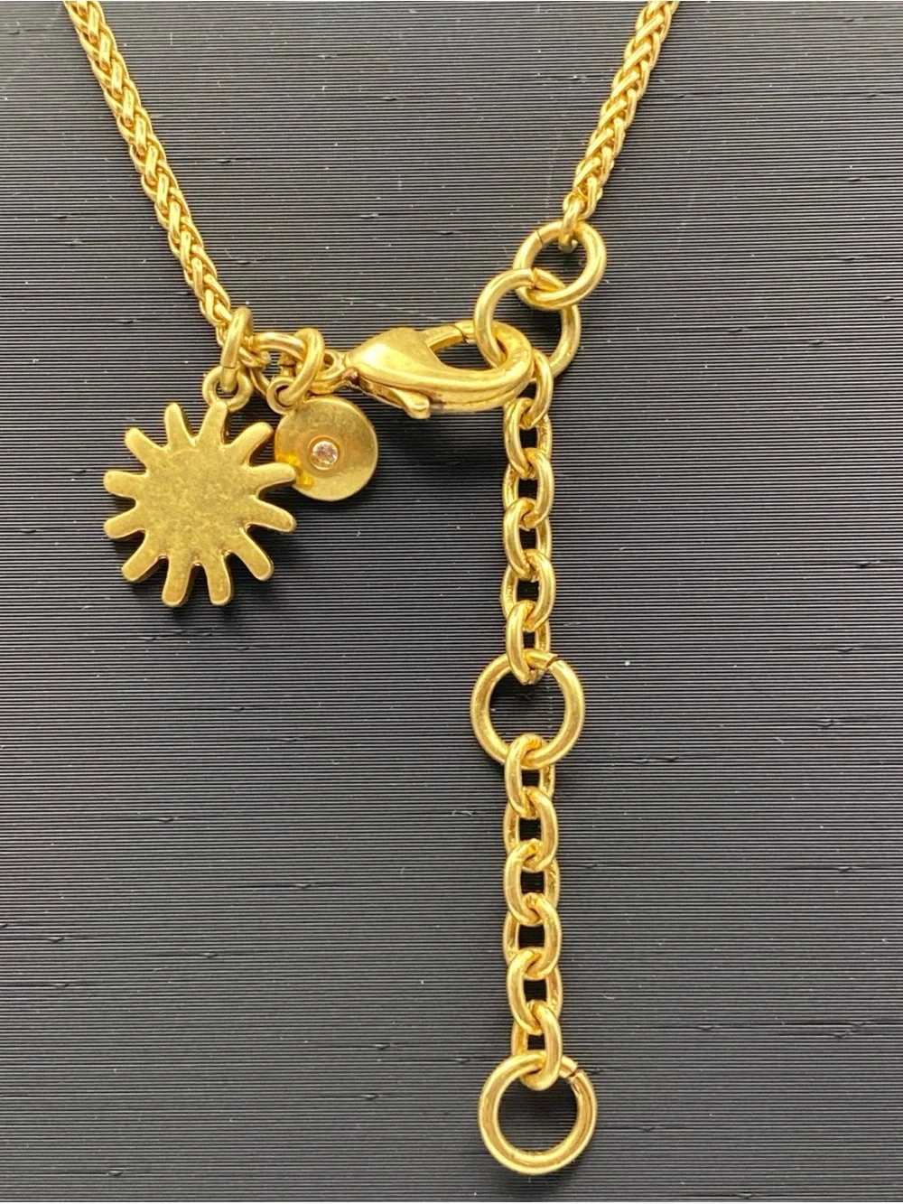 J.Crew Gold-Plated Celestial Sun & Stamped Coin Medallion Pendant Necklace